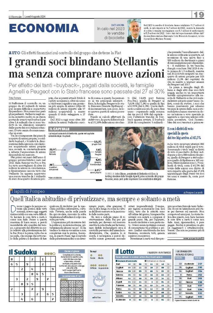 Quell’italica abitudine di privatizzare, ma sempre e soltanto a metà di