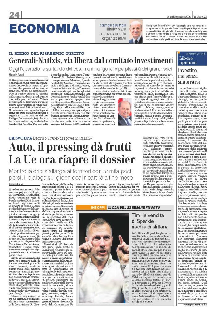 Investire, ma senza snaturarsi