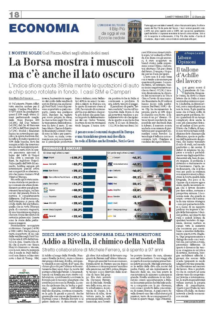 Il tallone d’Achille del lavoro