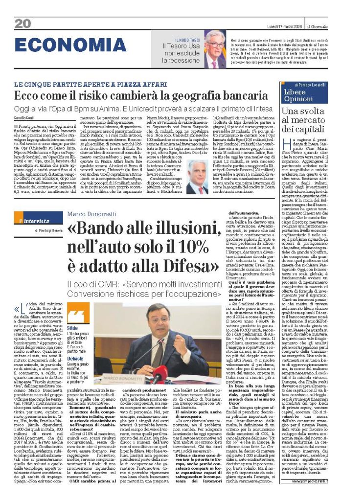 Una svolta al mercato dei capitali