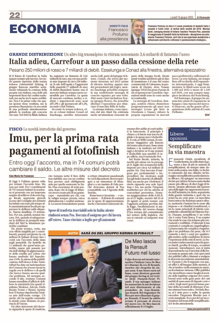 Semplificare la via maestra