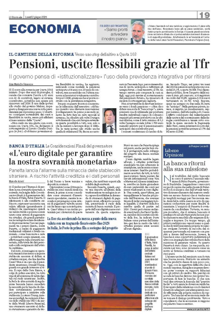 La banca ritorni alla sua missione