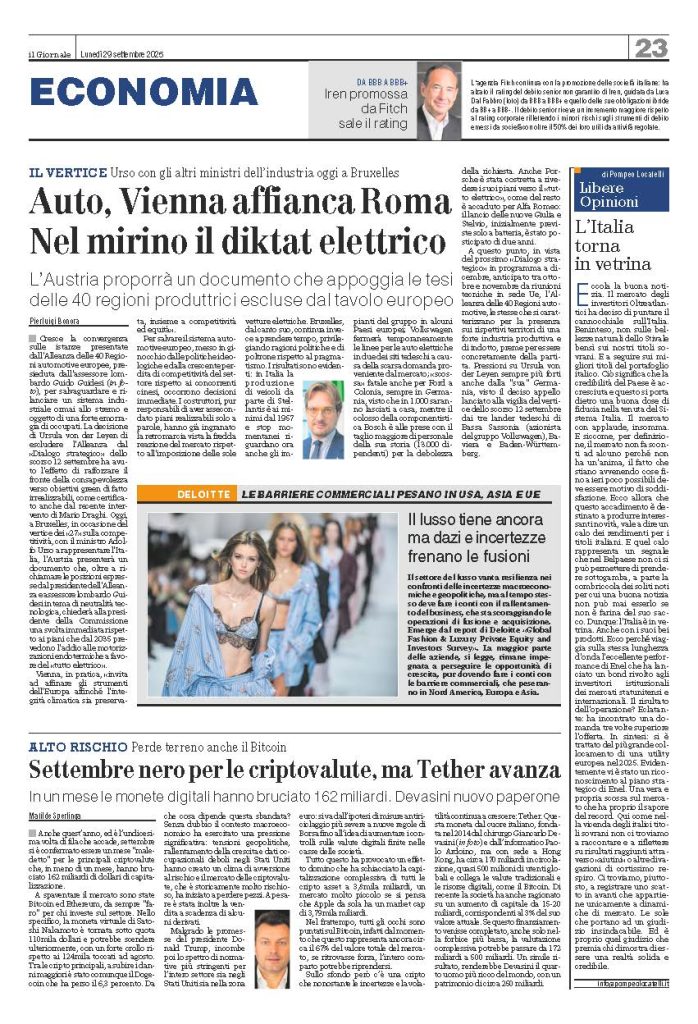 L’Italia torna in vetrina