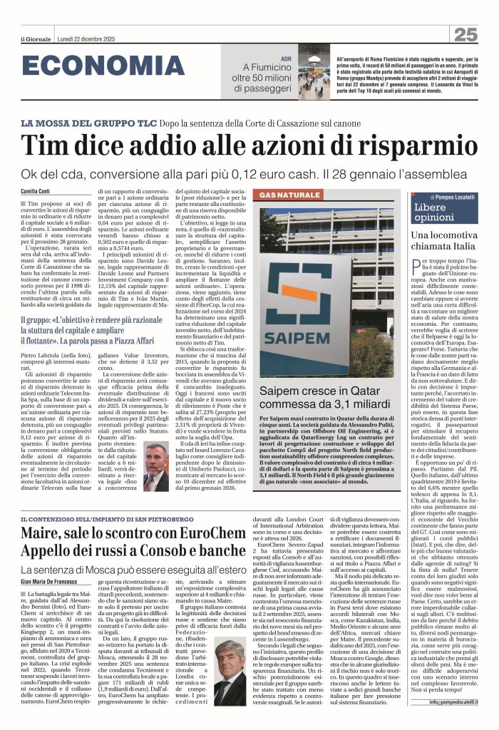 Una locomotiva chiamata Italia