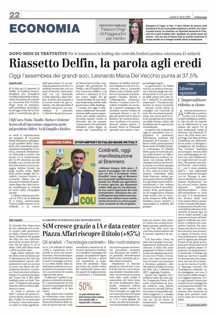 L’imprenditore ridotto a clone