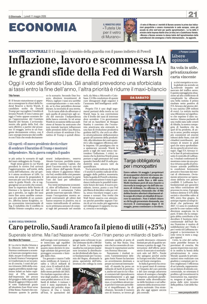 Ita vola in utile, privatizzazione carta vincente