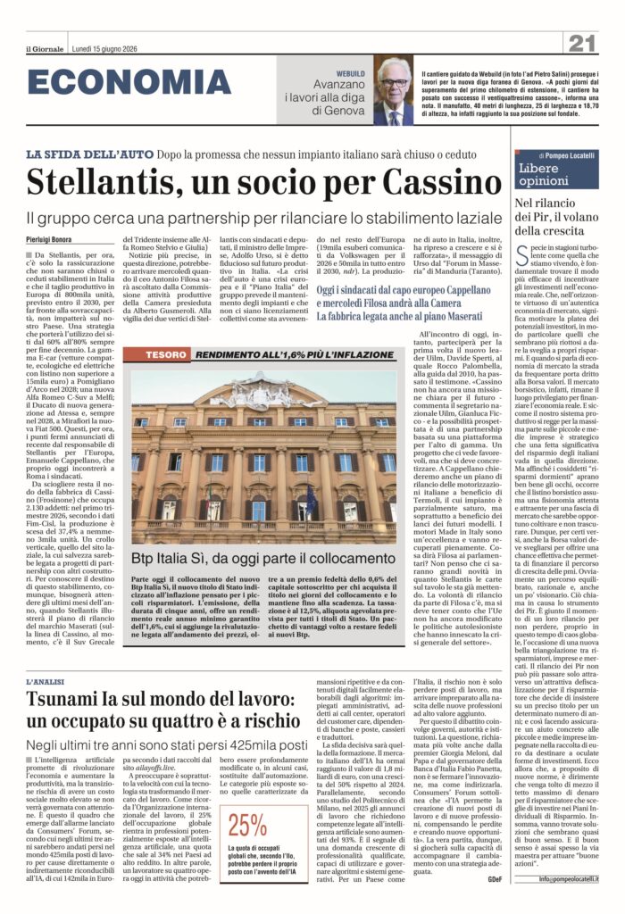Nel rilancio dei Pir, il volano della crescita