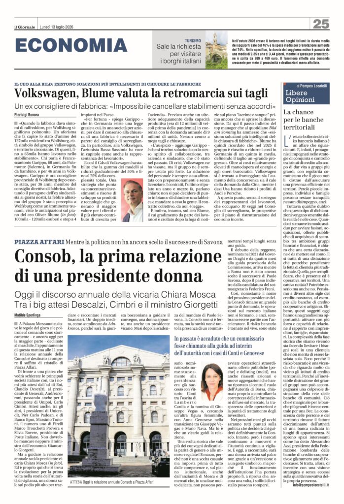 La chance per le banche territoriali
