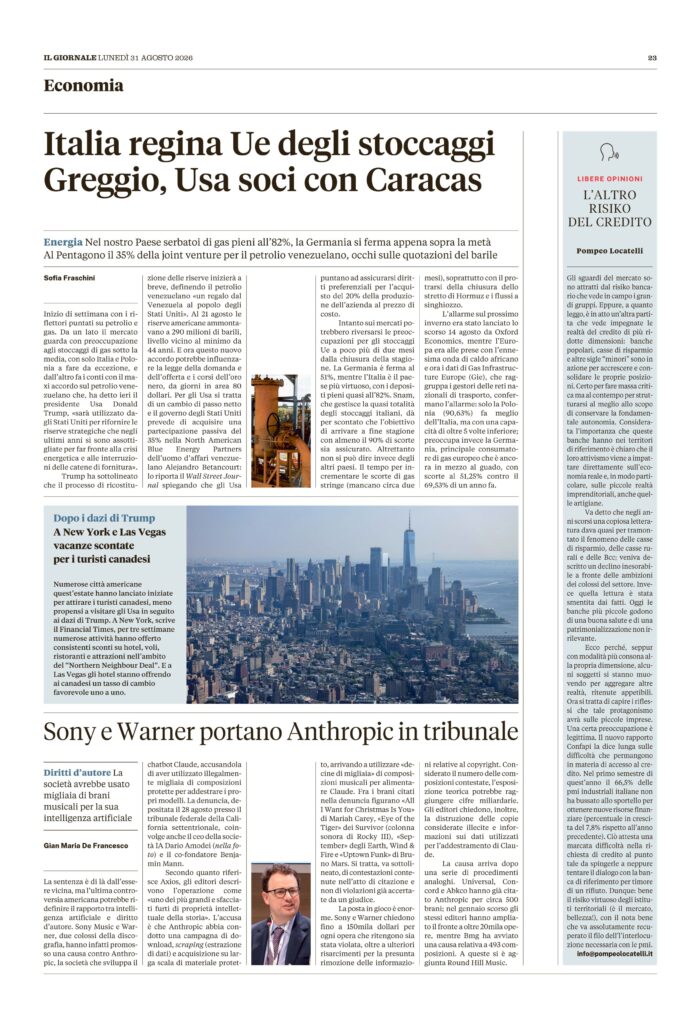 L’ALTRO RISIKO DEL CREDITO
