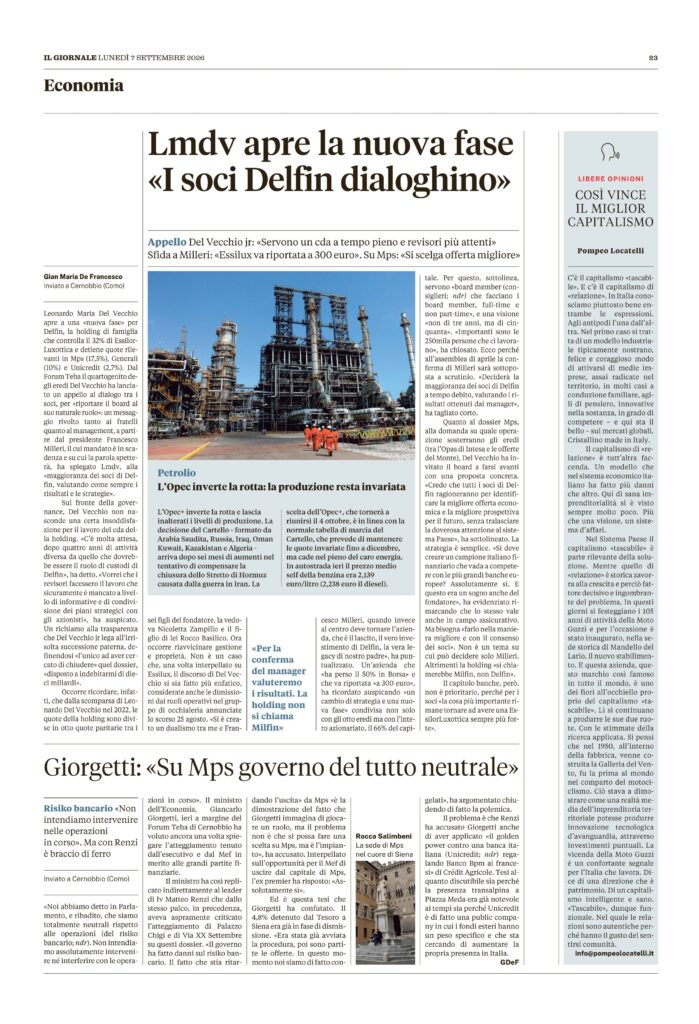 COSÌ VINCE IL MIGLIOR CAPITALISMO